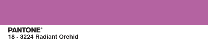 Pantone radiant Orchid